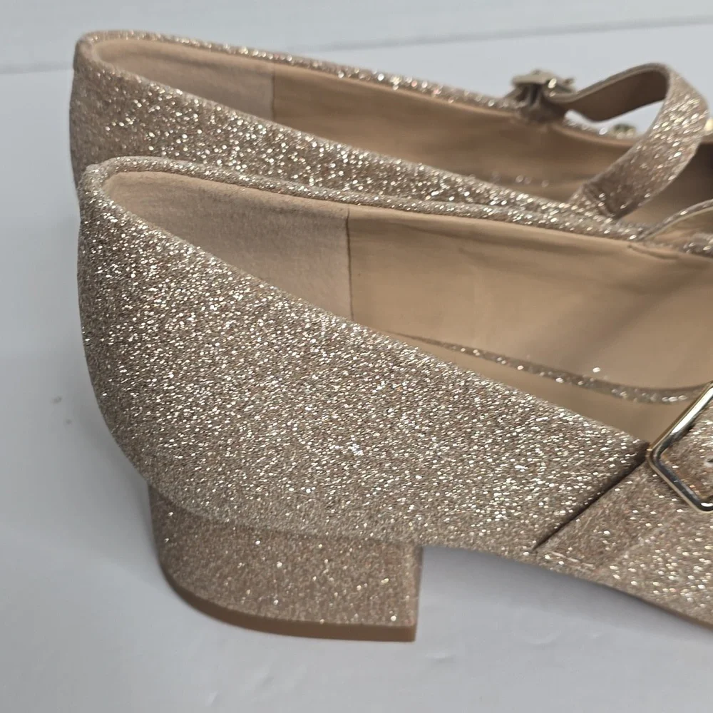Copper Key Cece Sparkle Heart Mary Jane Pumps Girls 4M